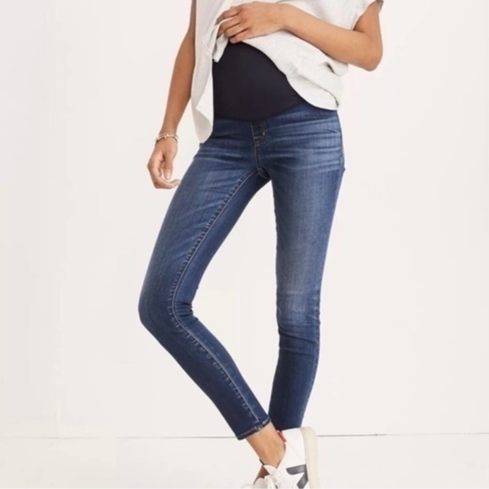 Madewell Maternity Jeans Over The Belly Skinny Jeans in Danny Wash